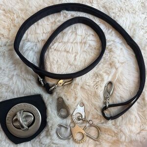 BAGGALLINI SILVER-TONE HARDWARE FROM A BAGGALLINI BAG. HARDWARE ONLY FOR SALE.